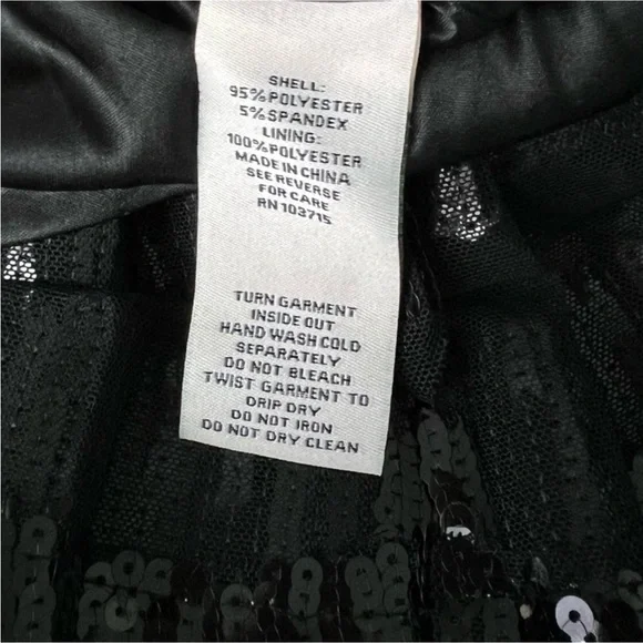 Anthro NANETTE LEPORE Black Wavy Sequin Striped Long Sleeve Dress - Picture 15 of 16